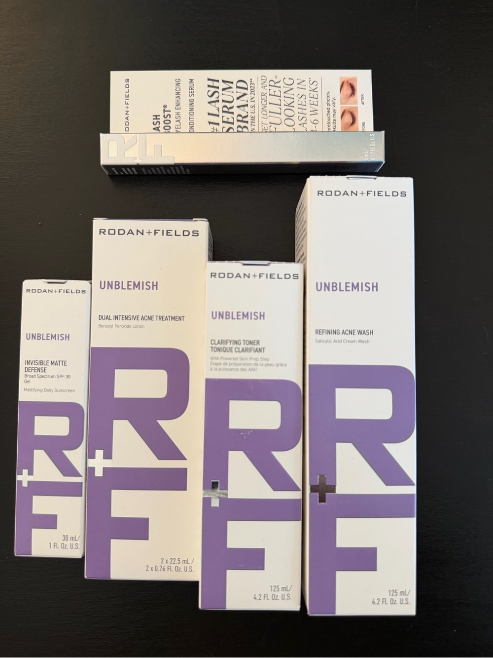 Rodan + Fields Unblemish Skincare Set with  Lash Boost